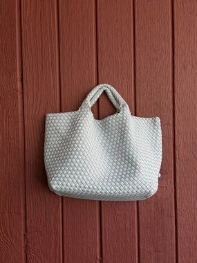 Naghedi Woven Tote in Dove Gray